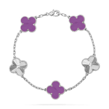 [Super CiCi ] CLOVER 5 MOTIF VIOLET BRACELET COLLECTION