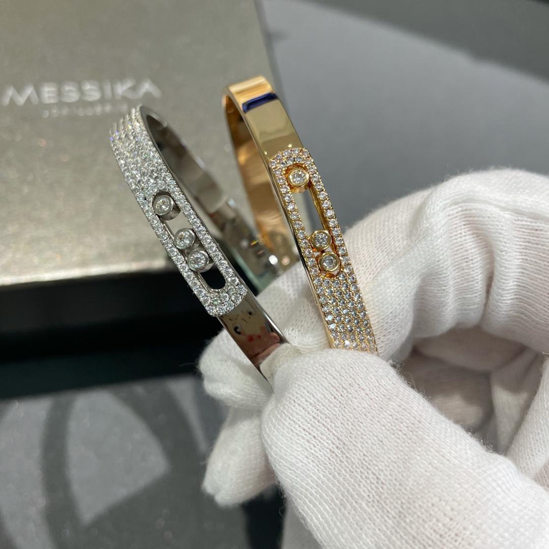 [Super CiCi]Move Noa Rose Gold Pav¨¦ Diamond Bangle Bracelet