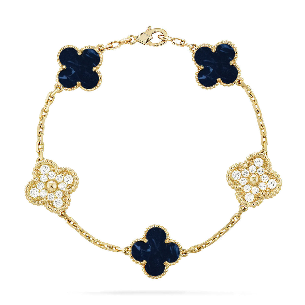[Super CiCi ]CLOVER 5 MOTIF PIETERSITE BRACELET COLLECTION