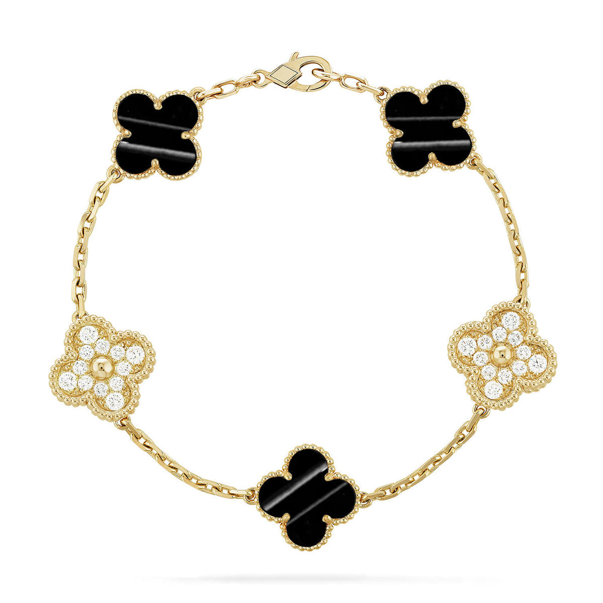 [Super CiCi ] CLOVER 5 MOTIF PULSAR STONE BRACELET COLLECTION