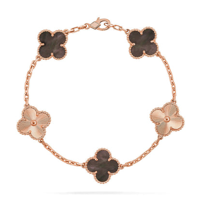 [Super CiCi ] CLOVER 5 MOTIF GRAY MOP BRACELET COLLECTION