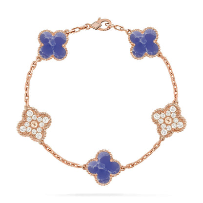 [Super CiCi ]CLOVER 5 MOTIF BLUE VEINS BRACELET COLLECTION
