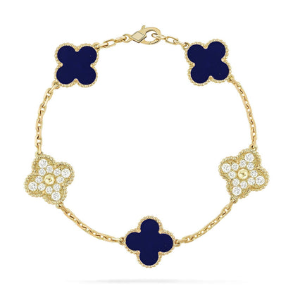 [Super CiCi ]CLOVER 5 MOTIF LAPIS LAZULI BRACELET COLLECTION