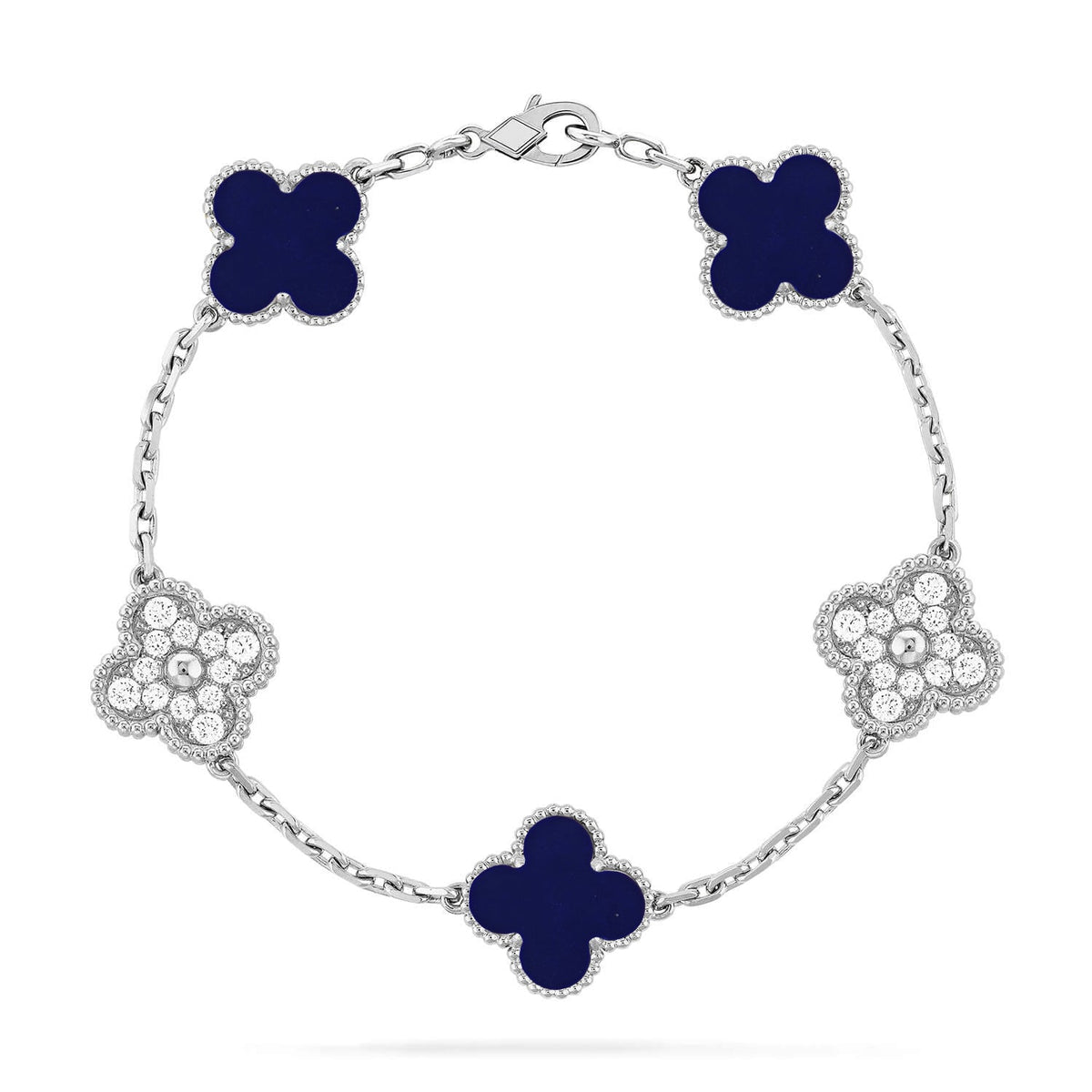 [Super CiCi ]CLOVER 5 MOTIF LAPIS LAZULI BRACELET COLLECTION