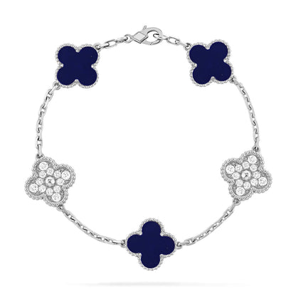 [Super CiCi ]CLOVER 5 MOTIF LAPIS LAZULI BRACELET COLLECTION
