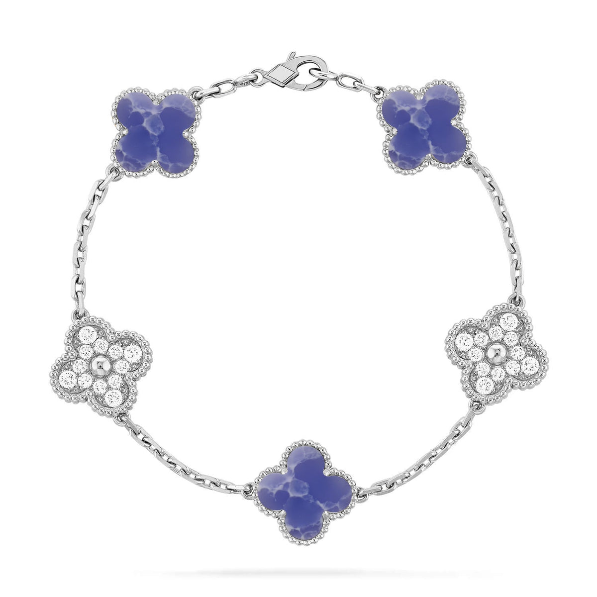 [Super CiCi ]CLOVER 5 MOTIF BLUE VEINS BRACELET COLLECTION
