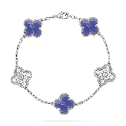 [Super CiCi ]CLOVER 5 MOTIF BLUE VEINS BRACELET COLLECTION