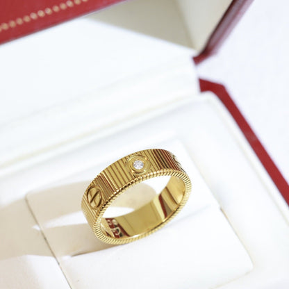 [Super CiCi]LOVE 6.5MM UNLIMITED 3 DIAMONDS RING