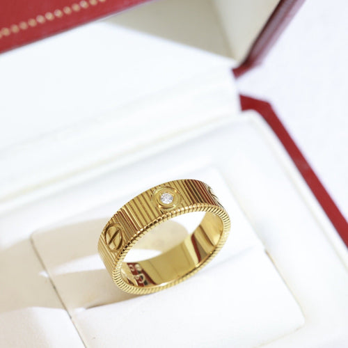 [Super CiCi]LOVE 6.5MM UNLIMITED 3 DIAMONDS RING