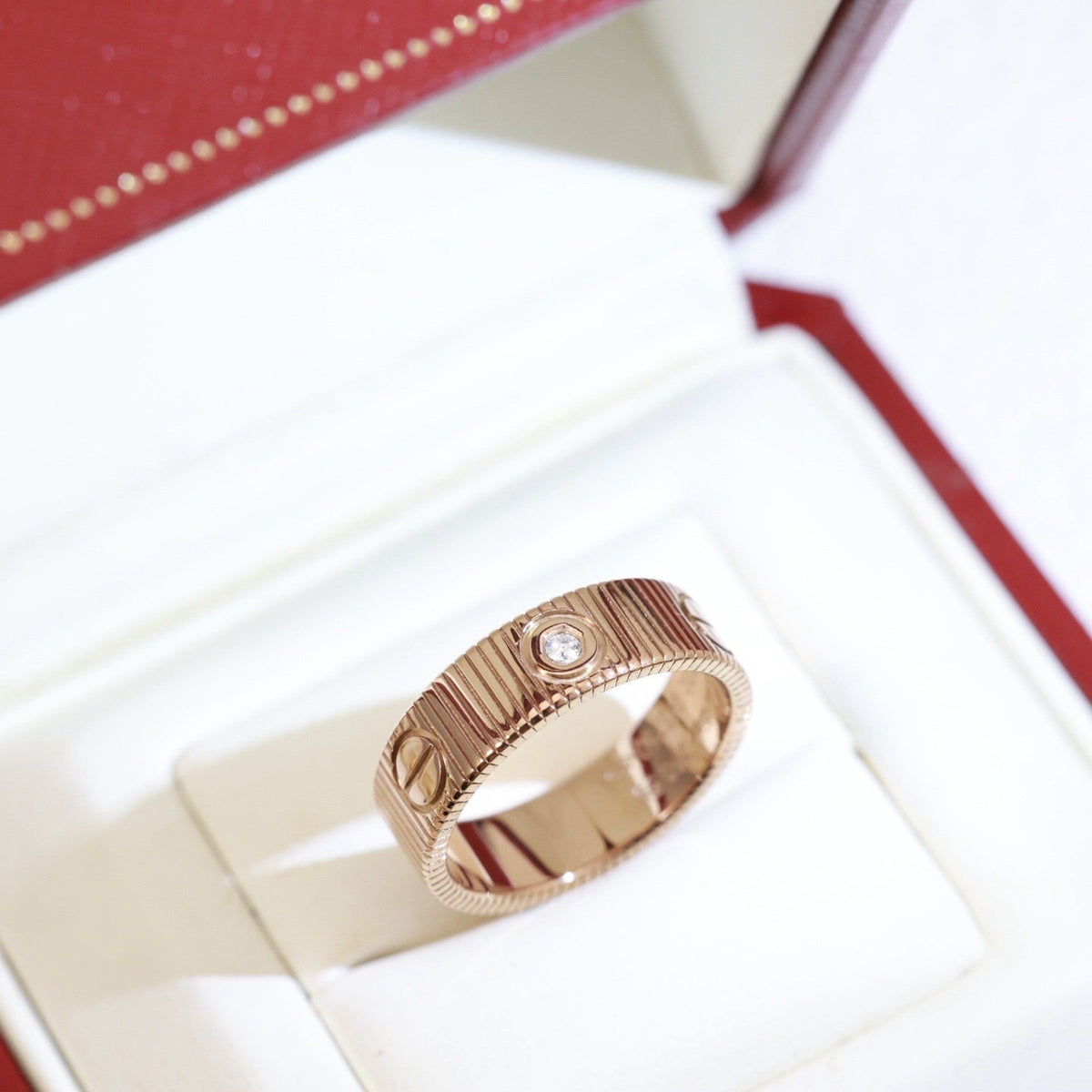 [Super CiCi]LOVE 6.5MM UNLIMITED 3 DIAMONDS RING
