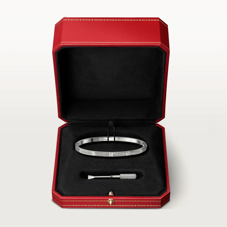 [Super CiCi ]LOVE BRACELET 3.65MM DIAMOND-PAVED