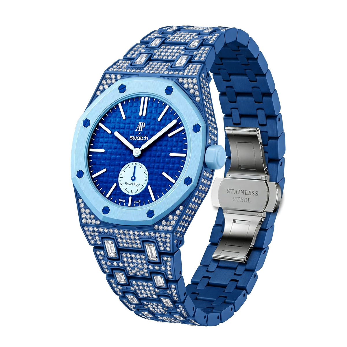 [Super CiCi]Royal Oak Pop Exclusive Bioceramic Case & Bioceramic Strap Full Diamond