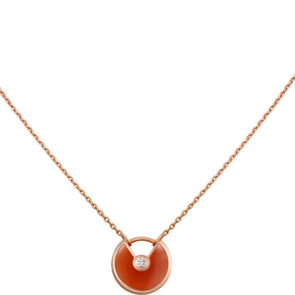 [Super CiCi ]AMULETTE GOLD CARNELIAN ONYX NECKLACE