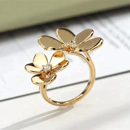 [Super CiCi ]CLOVER COMOS GOLD DIAMOND RING
