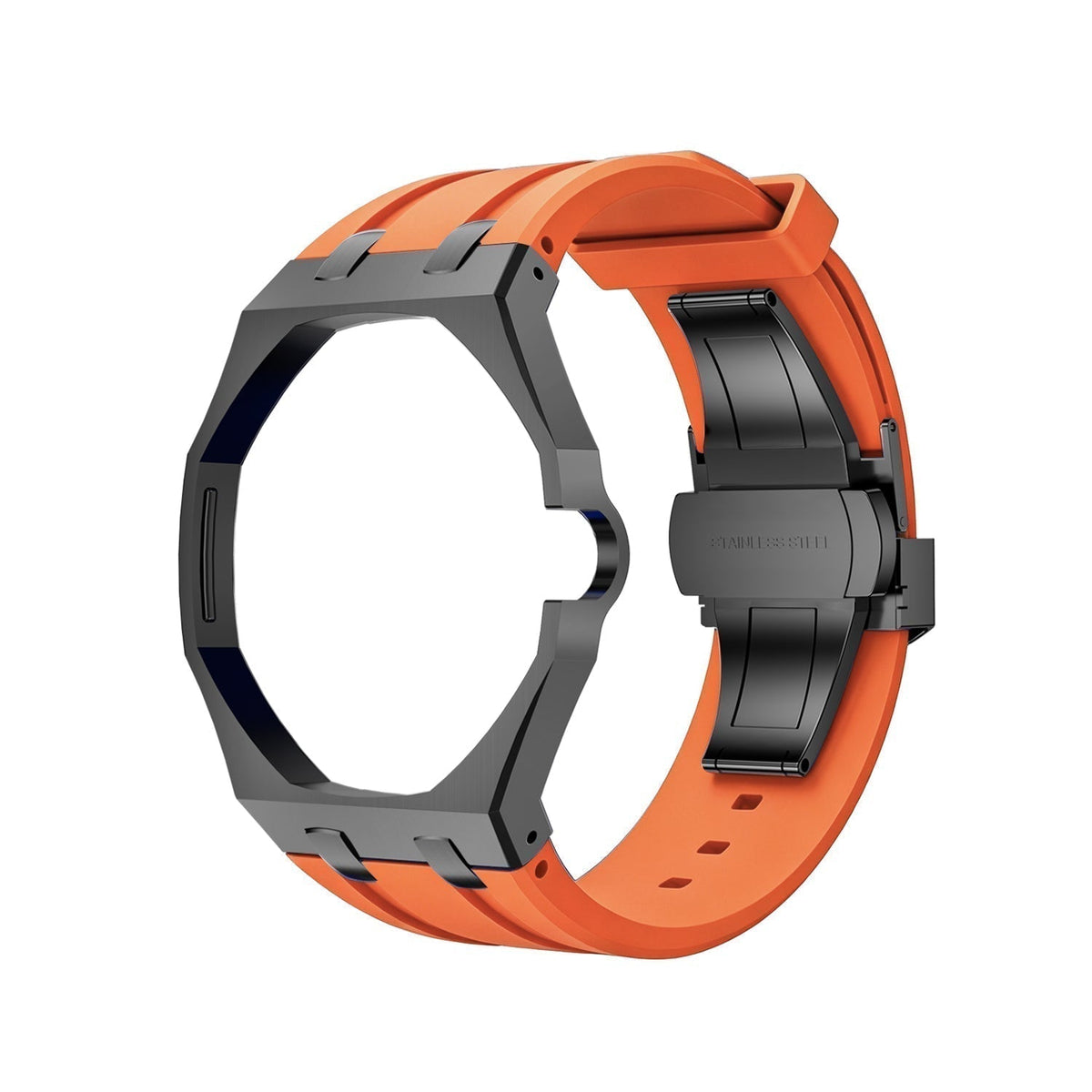 [Super CiCi]OAK POP BLACK STEEL CASE & SILICONE STRAP