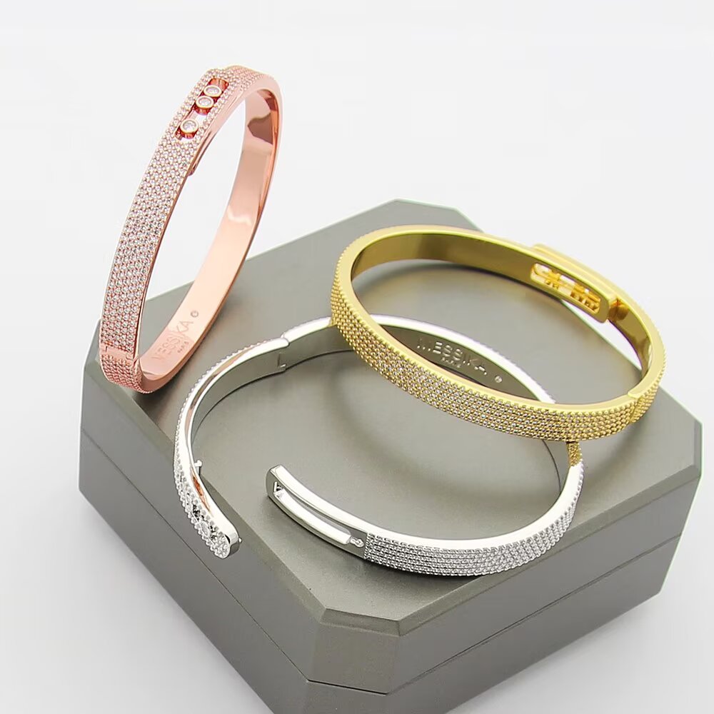 [Super CiCi]Move Noa Full Pav¨¦ Diamond Bangle Bracelet