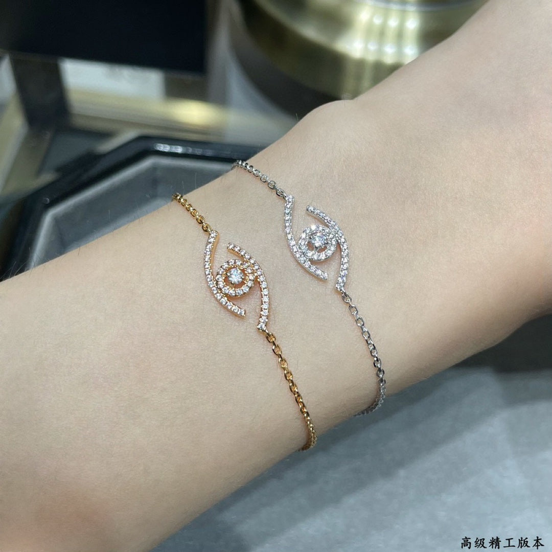 [Super CiCi]Lucky Eye Pave-Set Diamond Bracelet