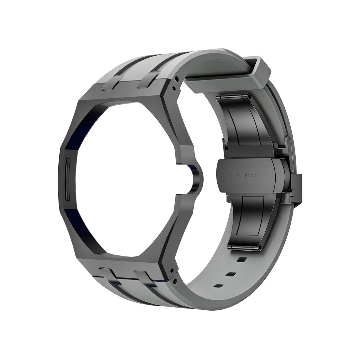 [Super CiCi]OAK POP BLACK STEEL CASE & SILICONE STRAP