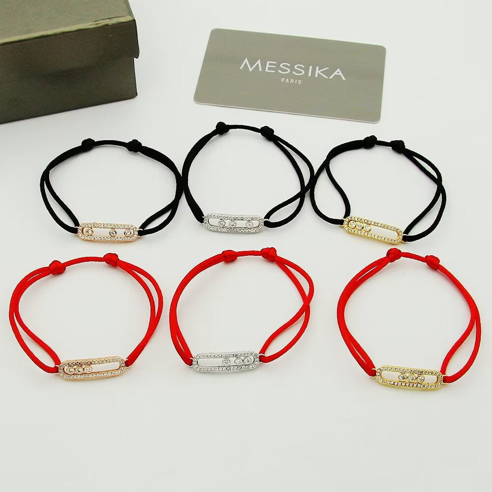 [Super CiCi]Messika Care(s) pink cord pav¨¦ bracelet