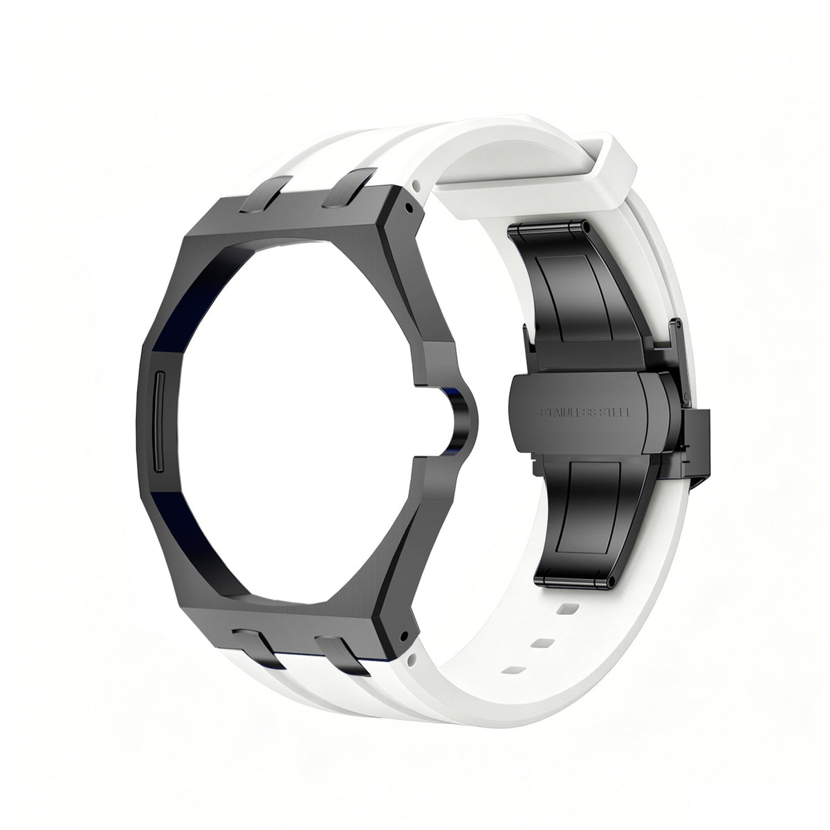 [Super CiCi]OAK POP BLACK STEEL CASE & SILICONE STRAP