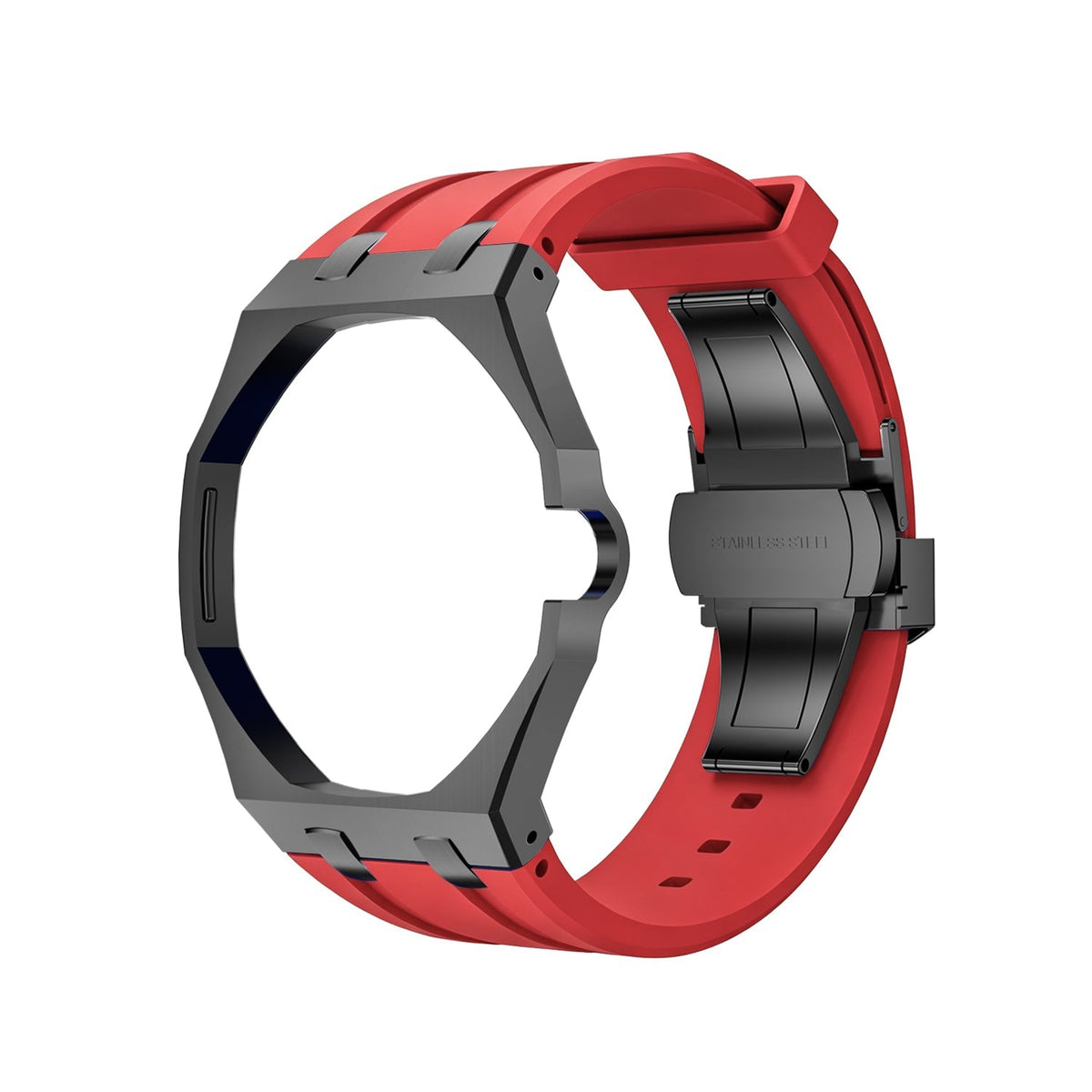 [Super CiCi]OAK POP BLACK STEEL CASE & SILICONE STRAP