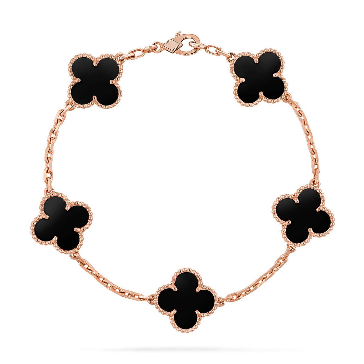 [Super CiCi ] CLOVER 5 MOTIF ONYXS BRACELET COLLECTION