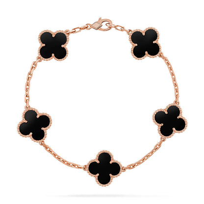 [Super CiCi ] CLOVER 5 MOTIF ONYXS BRACELET COLLECTION