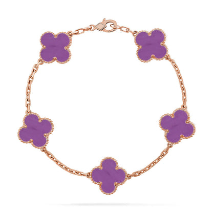 [Super CiCi ] CLOVER 5 MOTIF VIOLET BRACELET COLLECTION