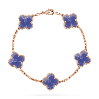 [Super CiCi ]CLOVER 5 MOTIF BLUE VEINS BRACELET COLLECTION