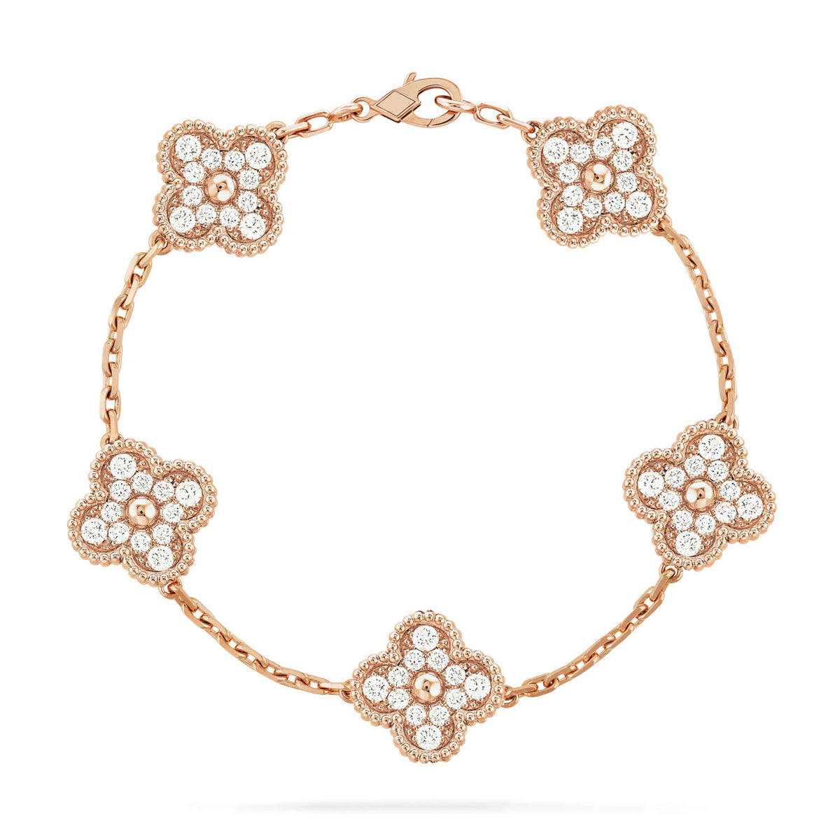 [Super CiCi ] CLOVER 5 MOTIF FULL DIAMOND BRACELET COLLECTION