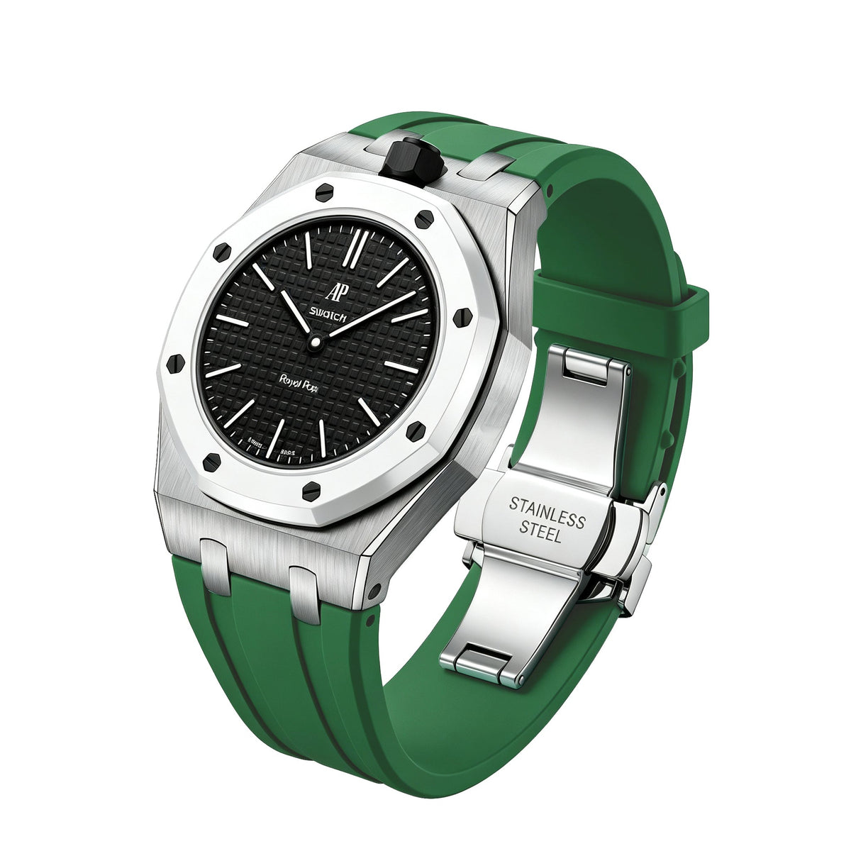 [Super CiCi]Royal Oak Pop Exclusive Steel Case & Silicone Strap With Cradle