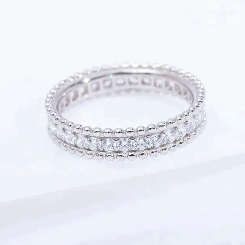 [Super CiCi ]PERLEE DIAMOND SILVER RING