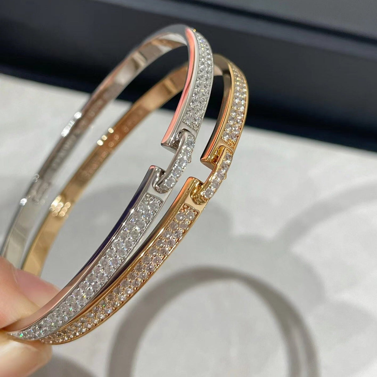 [Super CiCi ]LIENS VIDENCE DIAMOND PAVED BRACELET