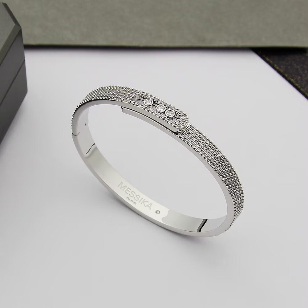 [Super CiCi]Move Noa Full Pav¨¦ Diamond Bangle Bracelet
