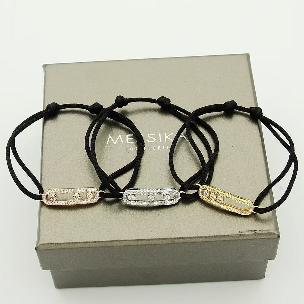 [Super CiCi]Messika Care(s) pink cord pav¨¦ bracelet