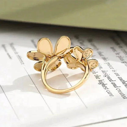 [Super CiCi ]CLOVER COMOS GOLD DIAMOND RING