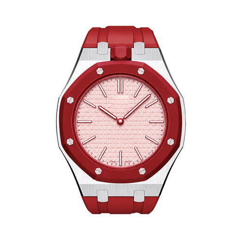 [Super CiCi]OAK POP RED STEEL SILICONE STRAP