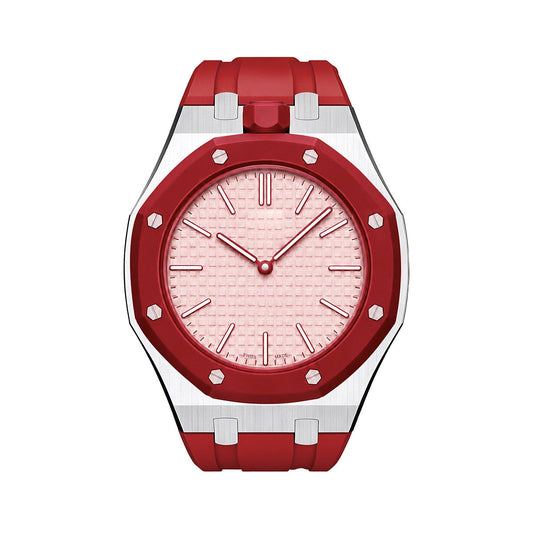 [Super CiCi]OAK POP RED STEEL SILICONE STRAP
