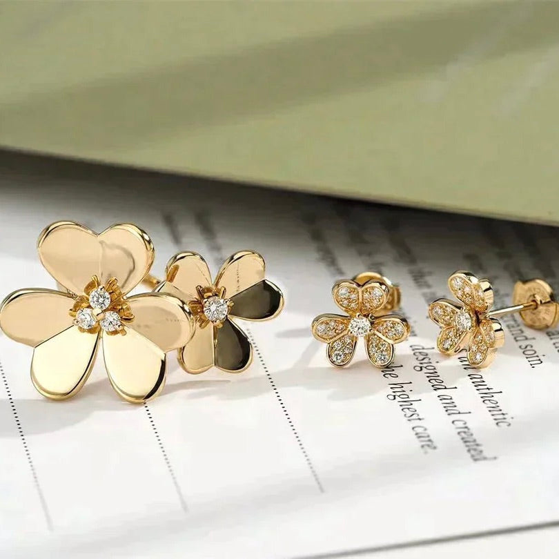 [Super CiCi ]CLOVER COMOS GOLD DIAMOND RING