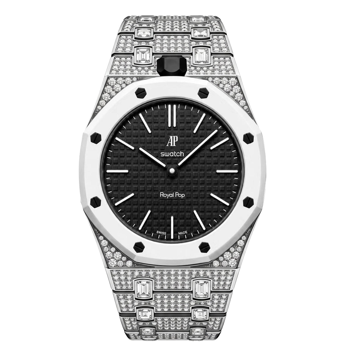 [Super CiCi]Royal Oak Pop Exclusive Bioceramic Case & Bioceramic Strap Full Diamond