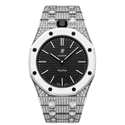 [Super CiCi]Royal Oak Pop Exclusive Bioceramic Case & Bioceramic Strap Full Diamond
