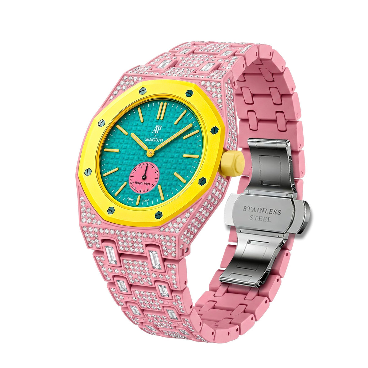 [Super CiCi]Royal Oak Pop Exclusive Bioceramic Case & Bioceramic Strap Full Diamond
