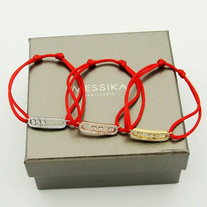 [Super CiCi]Messika Care(s) pink cord pav¨¦ bracelet