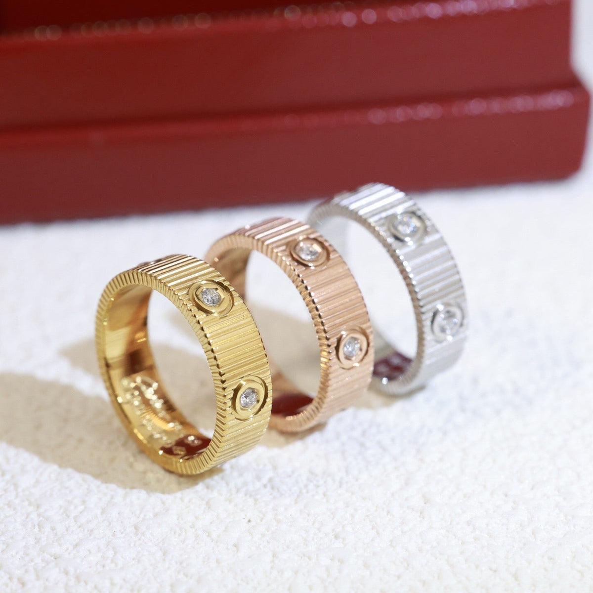 [Super CiCi]LOVE 6.5MM UNLIMITED 6 DIAMONDS RING
