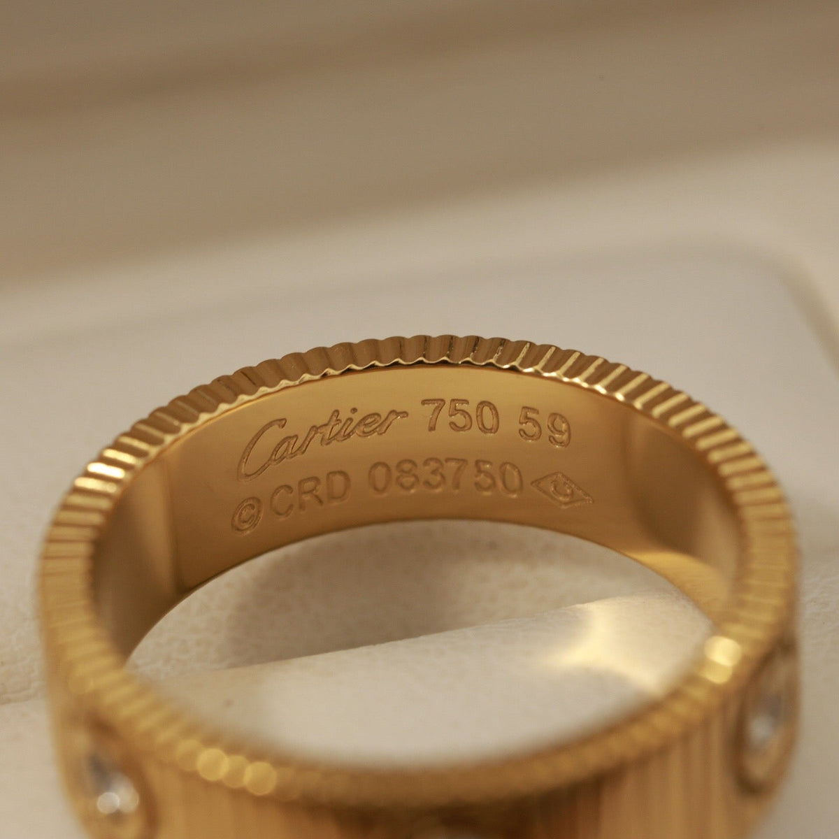[Super CiCi]LOVE 6.5MM UNLIMITED 6 DIAMONDS RING
