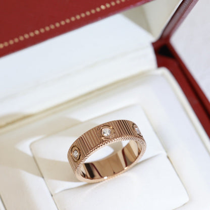 [Super CiCi]LOVE 6.5MM UNLIMITED 6 DIAMONDS RING