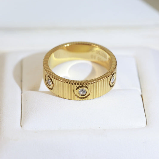 [Super CiCi]LOVE 6.5MM UNLIMITED 6 DIAMONDS RING