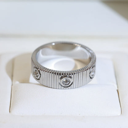 [Super CiCi]LOVE 6.5MM UNLIMITED 6 DIAMONDS RING