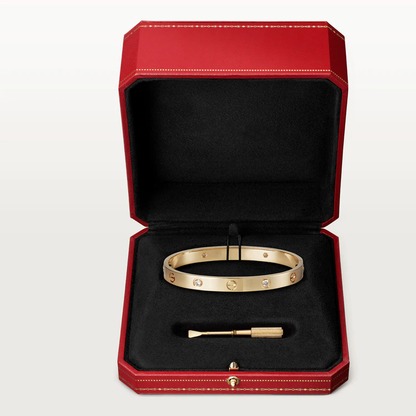 [Super CiCi ]LOVE BRACELET 6.1MM 4 DIAMONDS