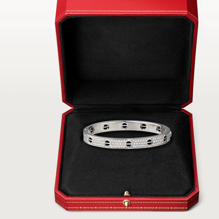 [Super CiCi ]LOVE BRACELET 6.1MM DIAMOND-PAVED CERAMIC